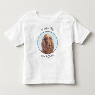 Irish Setter Painting - Cute Original Dog Art Toddler T-shirt