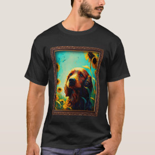 Irish Setter Painting Sunflower Flower Mom Women F T-Shirt