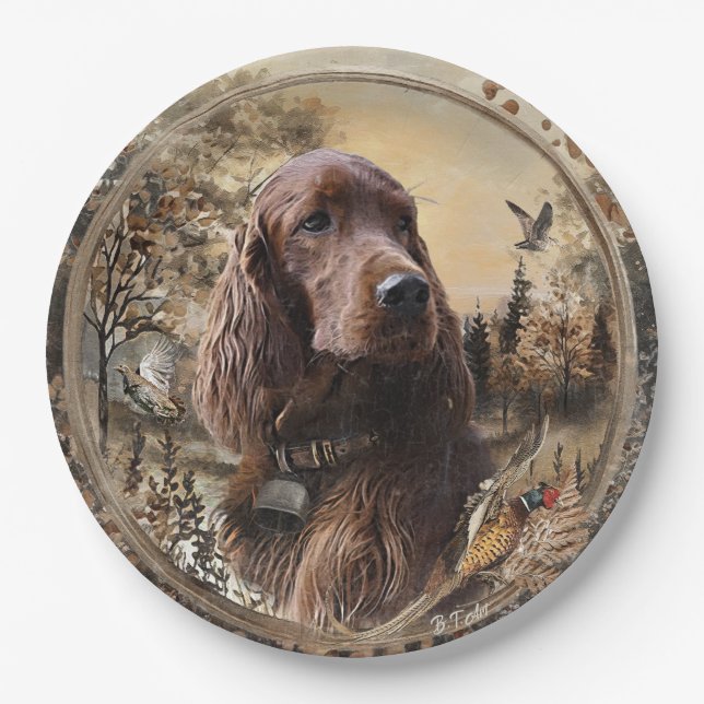 Irish Setter Paper Plates (Front)
