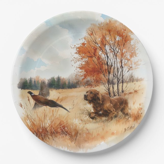 Irish Setter  Paper Plates (Front)