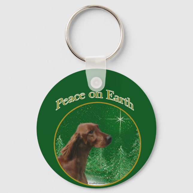Irish Setter Peace Keychain (Front)