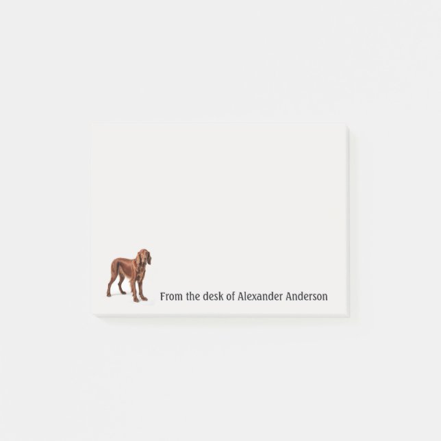 Irish Setter Personalize Post-it Notes (Front)
