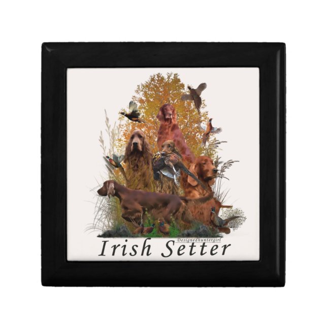 Irish Setter  Poster Fleece Blanket Ornament Gift Box (Front)