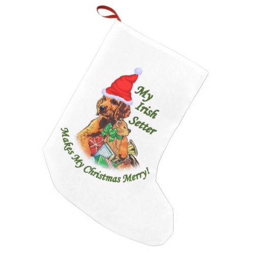 Irish Setter Puppy Christmas Small Christmas Stocking