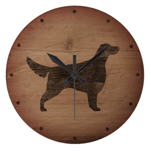 Irish Setter Silhouette Rustic Large Clock Irish Setter Silhouette Rustic Large Clock