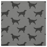 Irish Setter Silhouettes Pattern Black and Grey Fabric