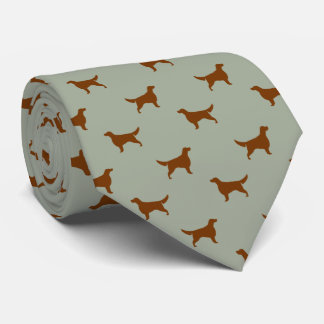 Irish Setter Silhouettes Pattern Dog Lover's Tie