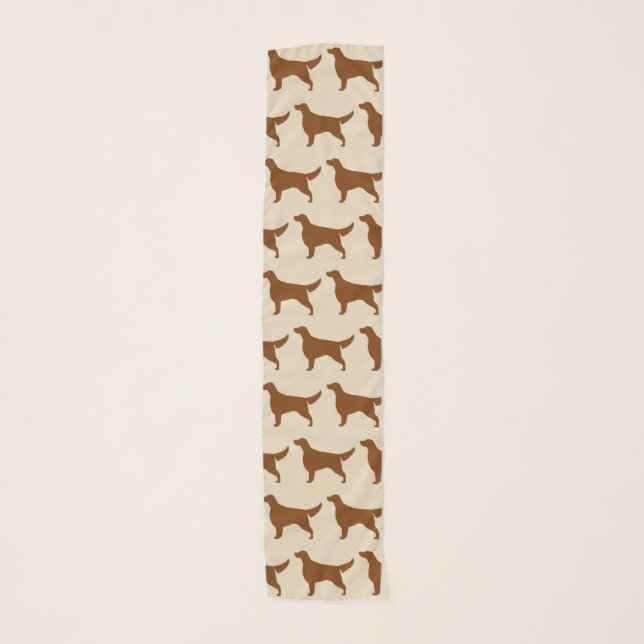 Irish Setter Silhouettes Pattern Scarf (Front)