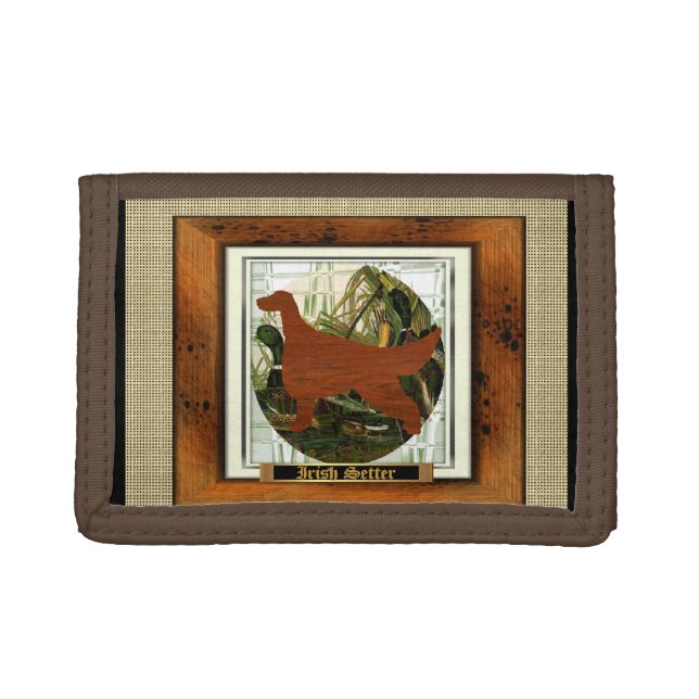 Irish Setter Sporting Gifts Tri-fold Wallet (Front)