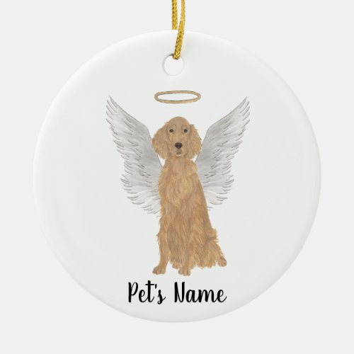 Irish Setter Sympathy Memorial Ceramic Ornament