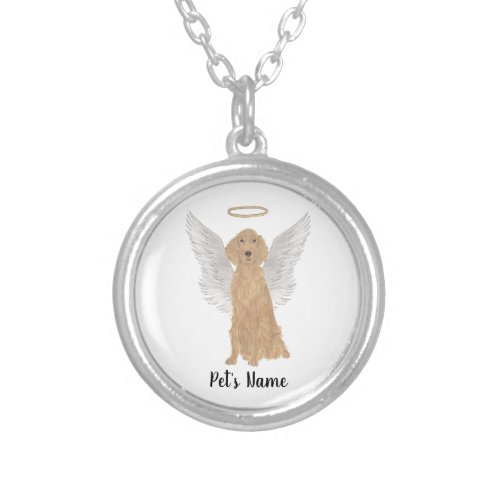 Irish Setter Sympathy Memorial Silver Plated Necklace