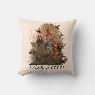 Irish Setter Tapestry T-Shirt Keychain Button Squ Throw Pillow