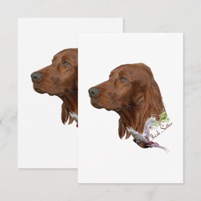 Irish Setter        Thank You Card (Front/Back)