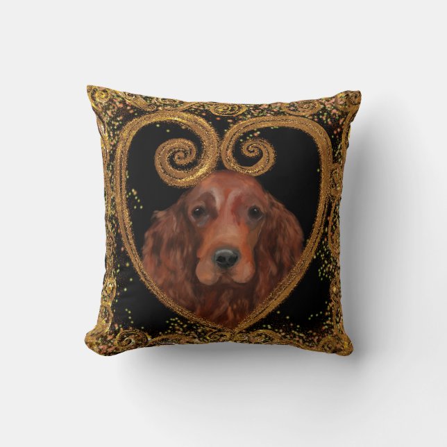  IRISH SETTER THROW PILLOW (Front)