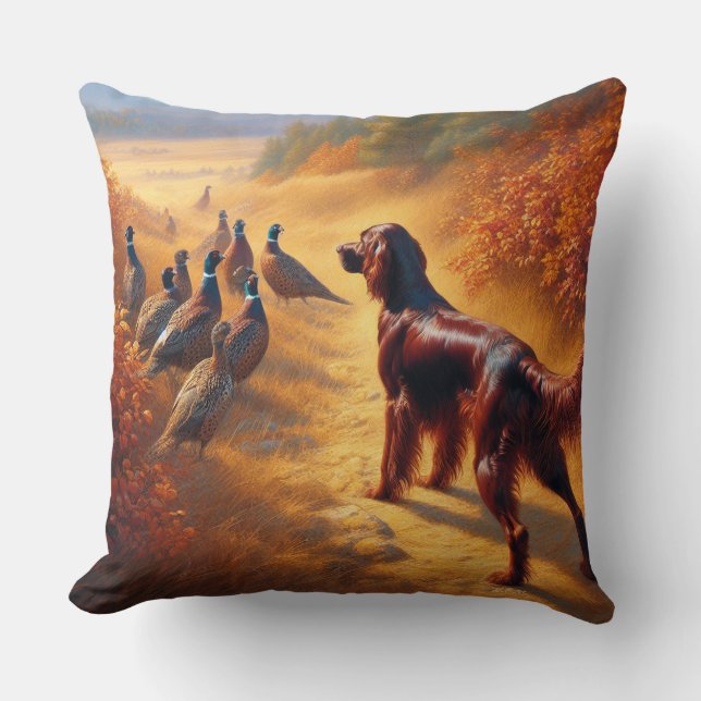 Irish Setter      Throw Pillow (Front)