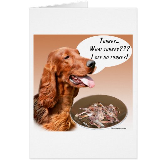 Irish Setter Turkey Cards (Front)