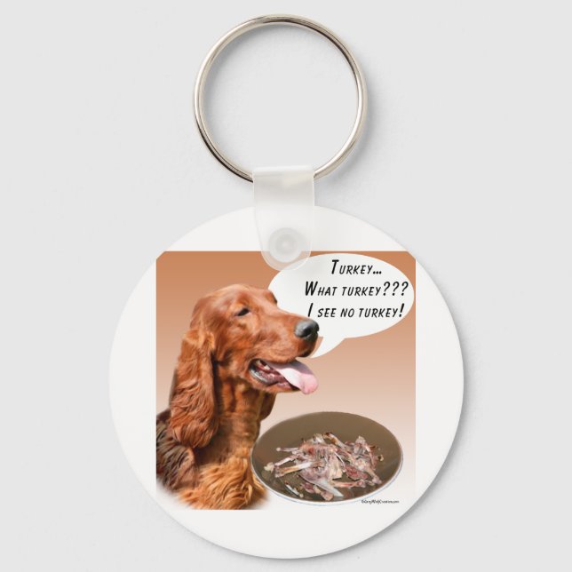 Irish Setter Turkey Keychain (Front)
