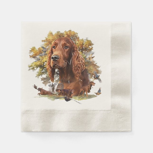 Irish Setter - Ultimate Upland Bird Dog Napkins (Front)