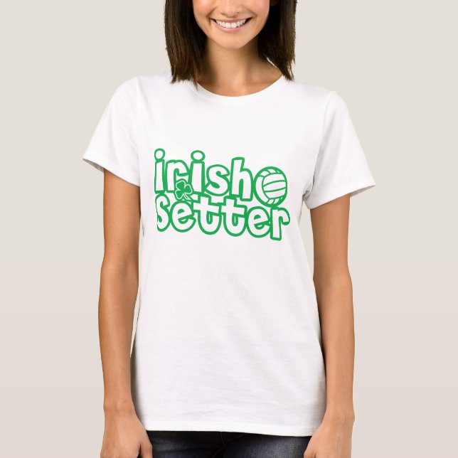 Irish Setter Volleyball Design T-Shirt (Front)
