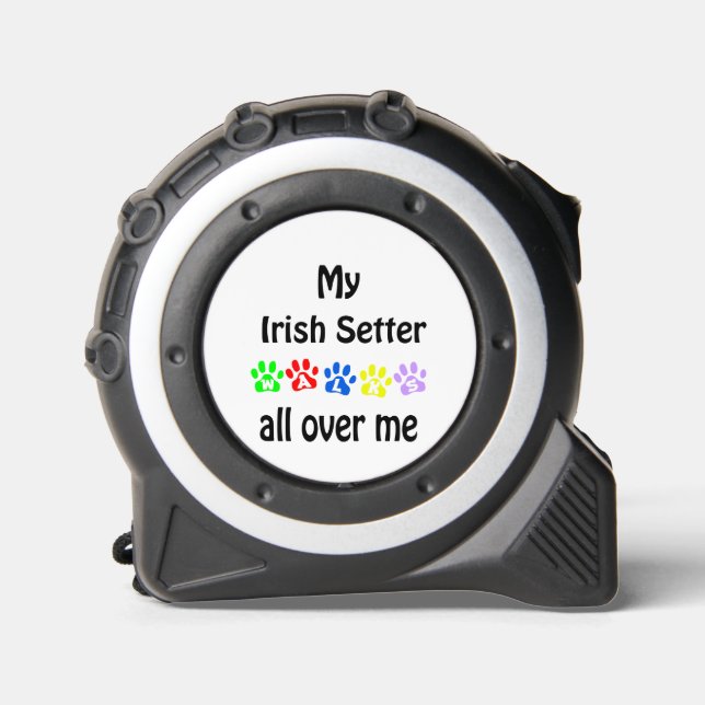 Irish Setter Walks Design Tape Measure (Front)