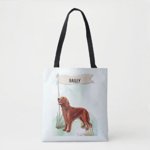 Irish Setter Watercolor Personalized Do Tote Bag
