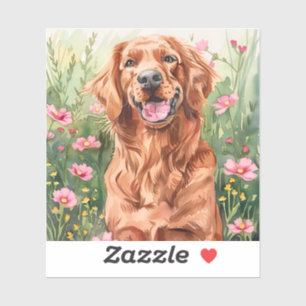 Irish Setter Watercolor Sticker