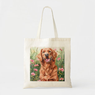 Irish Setter Watercolor Tote Bag