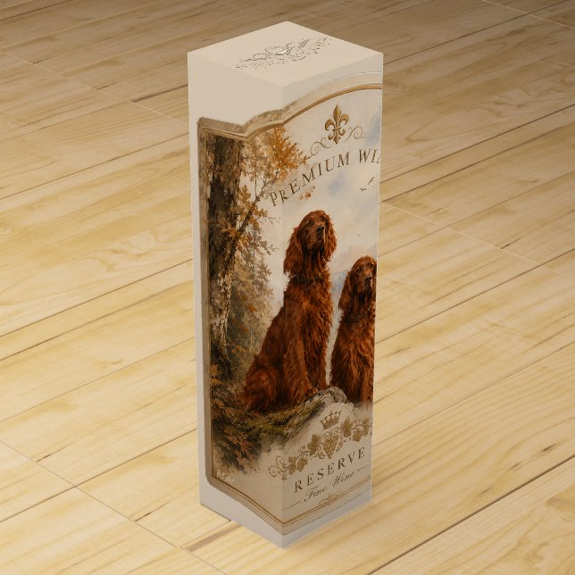  Irish Setter   Wine Box (Front)