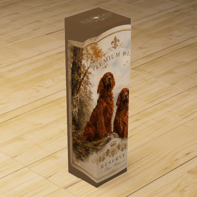 Irish Setter   Wine Box (Front)