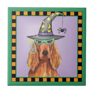 Irish Setter Witch Ceramic Tile