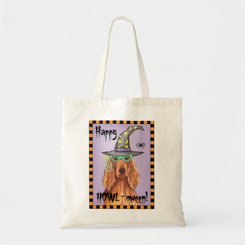 Irish Setter Witch Tote Bag