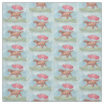 Irish Setter with Heart Balloons Dog Art Fabric