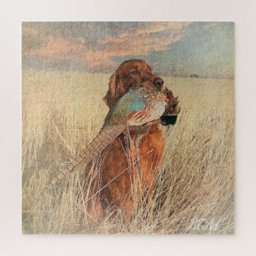 Irish Setter with pheasant    Jigsaw Puzzle