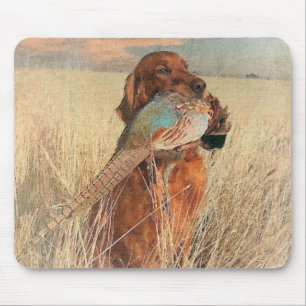 Irish Setter with pheasant  Mouse Pad
