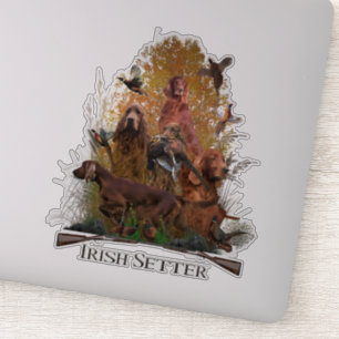 Irish Setter with pheasant Sticker
