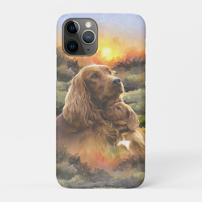 Irish setter with puppy Case-Mate iPhone case (Back)