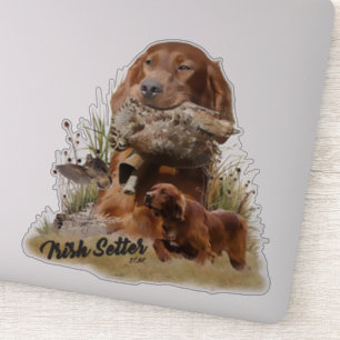 Irish Setter , Woodcock hunting,  Art Sticker