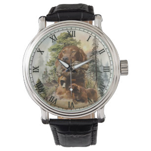 Irish Setter , Woodcock hunting, Art Watch