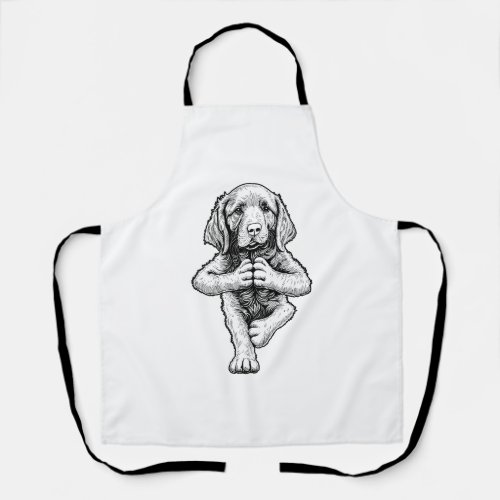 Irish Setter Yoga Dog Puppy Funny Dogs Tree Pose A Apron