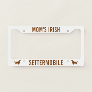 Irish Settermobile   Dog Silhouettes Custom License Plate Frame