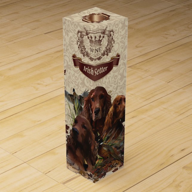 Irish Setters   wine label Box (Front)