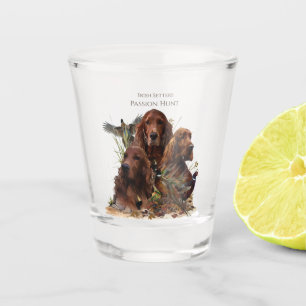  Irish Setters with Pheasants - Passion Hunt Shot Glass