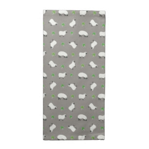 Irish Shamrock and Sheep Pattern Cloth Napkin