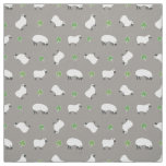 Irish Shamrock and Sheep Pattern Fabric