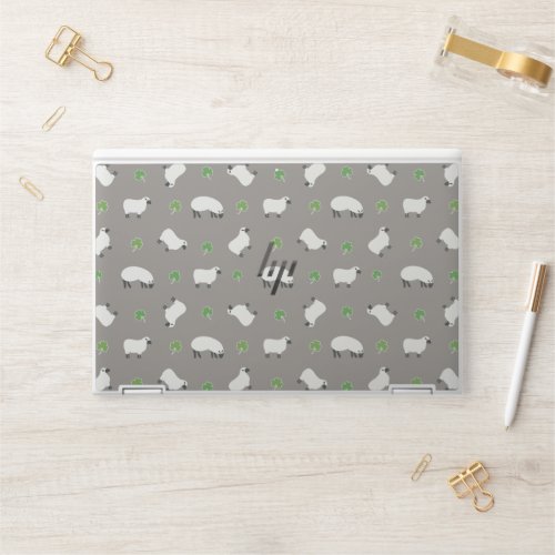 Irish Shamrock and Sheep Pattern HP Laptop Skin