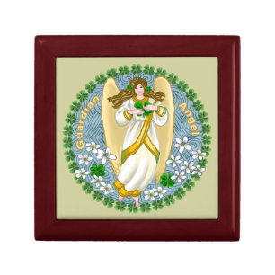 Irish Shamrock Angel Gift Box
