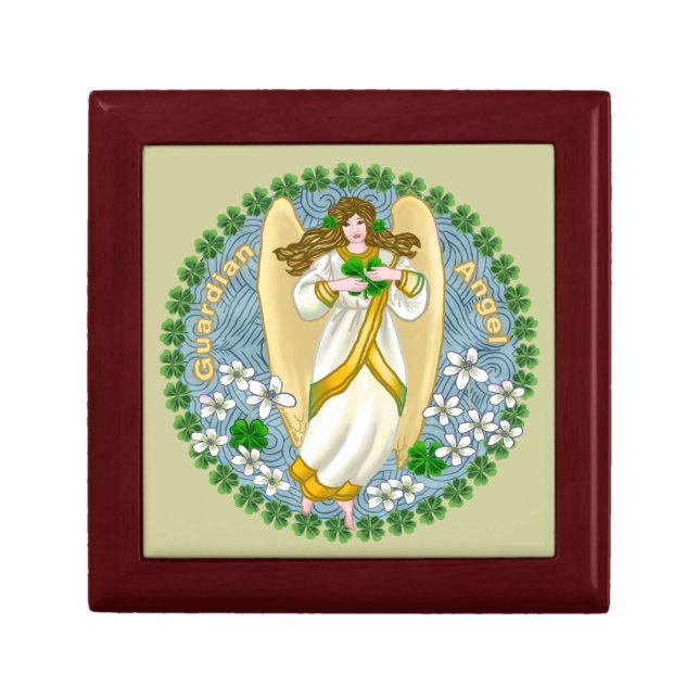 Irish Shamrock Angel Gift Box (Front)