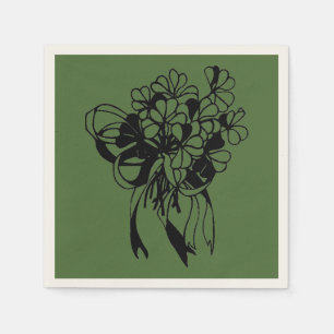 Irish Shamrock Bouquet Green St. Patrick's Day Napkins