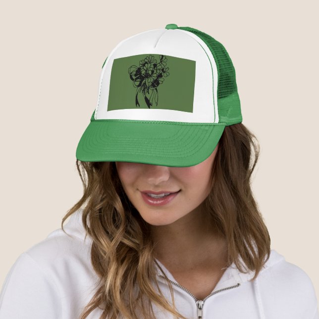 Irish Shamrock Bouquet Green St. Patrick's Day  Trucker Hat (In Situ)