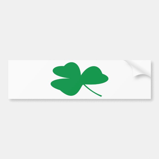 Irish Shamrock Bumper Sticker (Front)